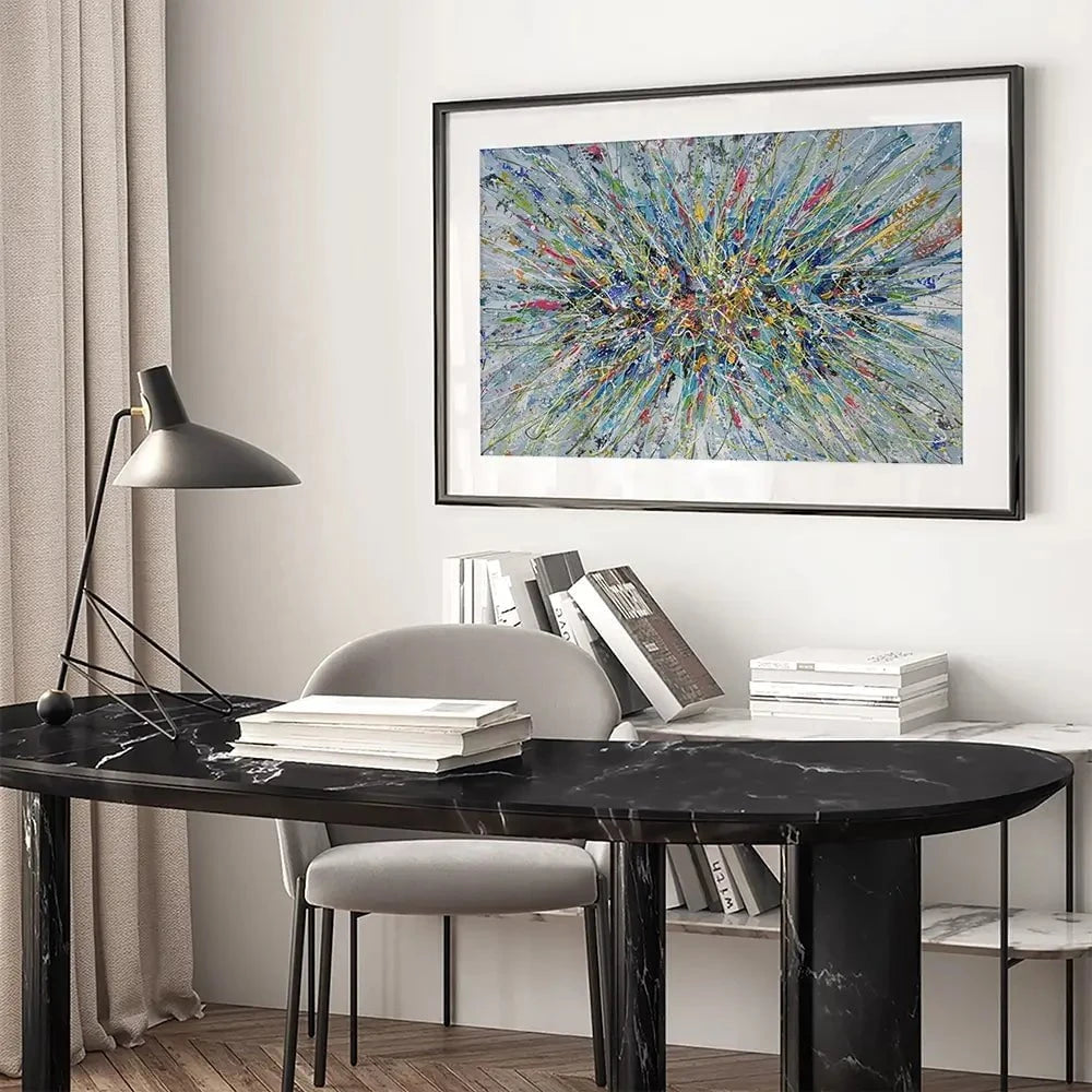 Abstract Floral Bouquet Framed Art Print Abstract Floral Bouquet Framed Art Print wall art product Olga Tkachyk