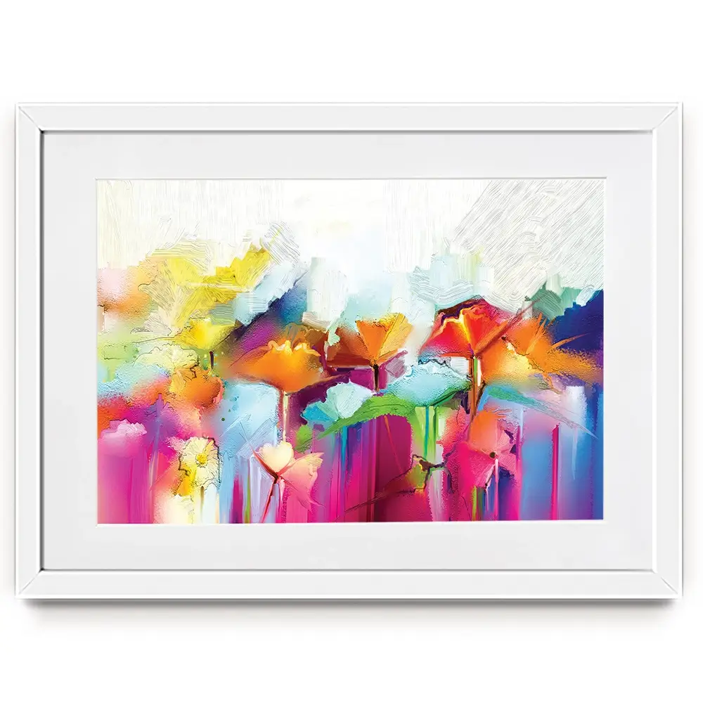 Abstract Flowers Framed Art Print Abstract Flowers Framed Art Print wall art product pluie_r / Shutterstock