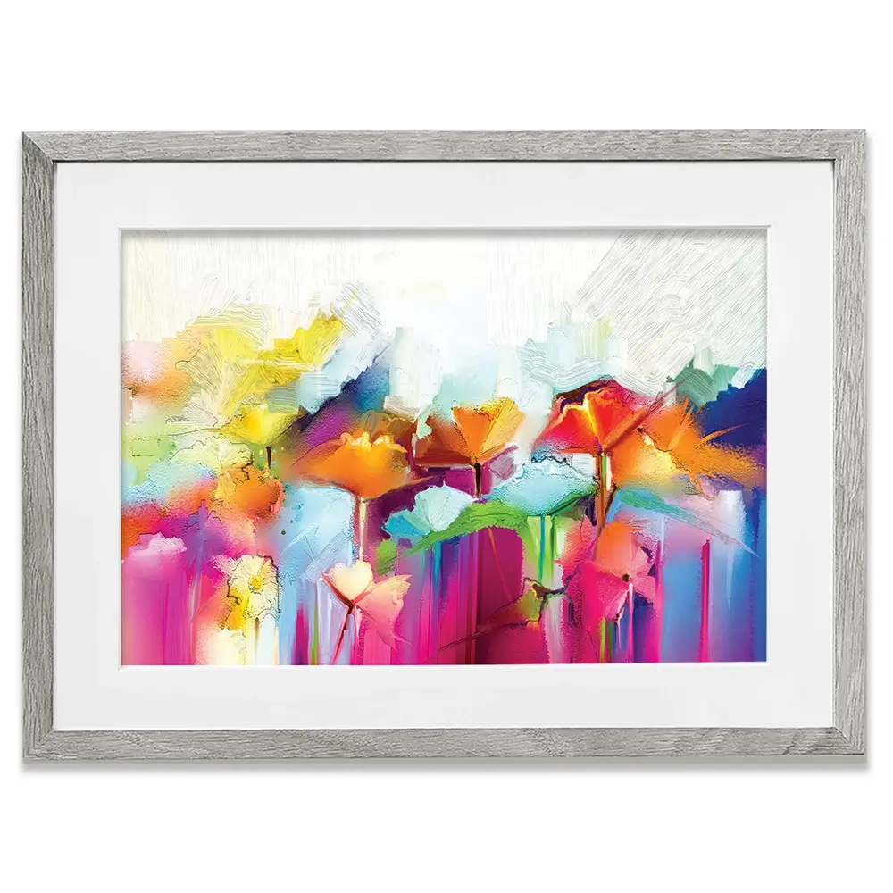 Abstract Flowers Framed Art Print Abstract Flowers Framed Art Print wall art product pluie_r / Shutterstock