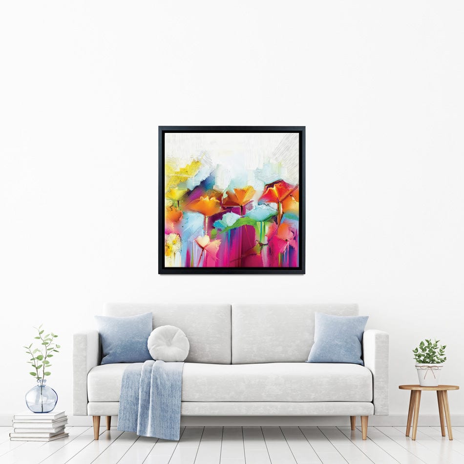 Abstract Flowers Square Canvas Print wall art product pluie_r / Shutterstock