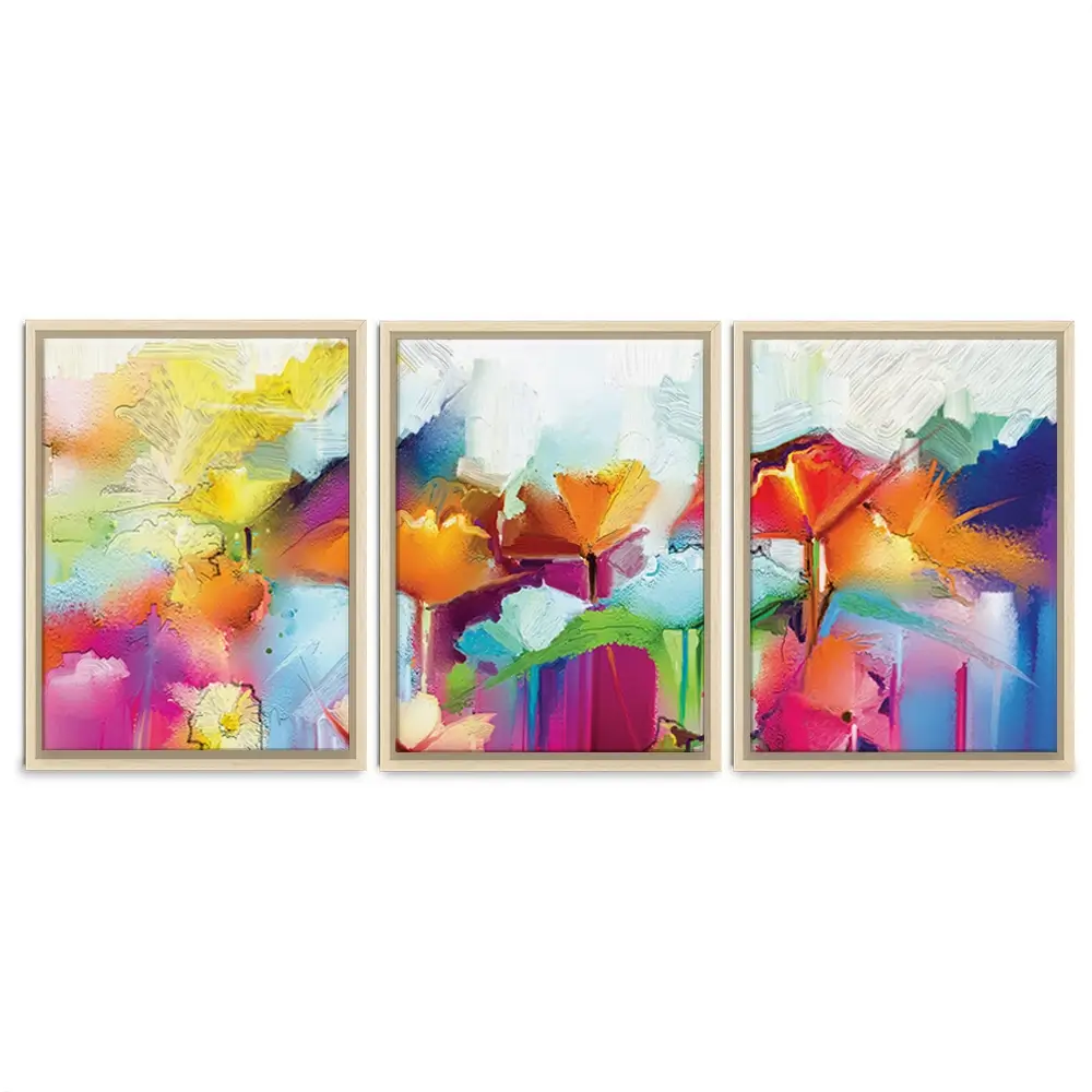 Abstract Flowers Trio Canvas Print Abstract Flowers Trio Canvas Print wall art product pluie_r / Shutterstock
