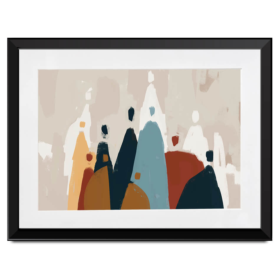 Abstract Group Of People Framed Art Print Abstract Group Of People Framed Art Print wall art product Cassette Bleue / Shutterstock