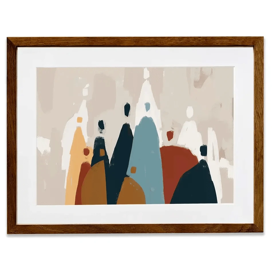 Abstract Group Of People Framed Art Print Abstract Group Of People Framed Art Print wall art product Cassette Bleue / Shutterstock