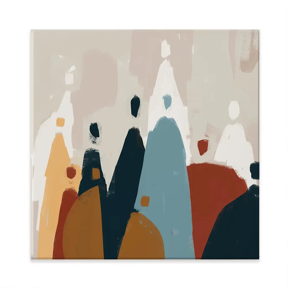 Abstract Group Of People Square Canvas Print Abstract Group Of People Square Canvas Print wall art product Cassette Bleue / Shutterstock