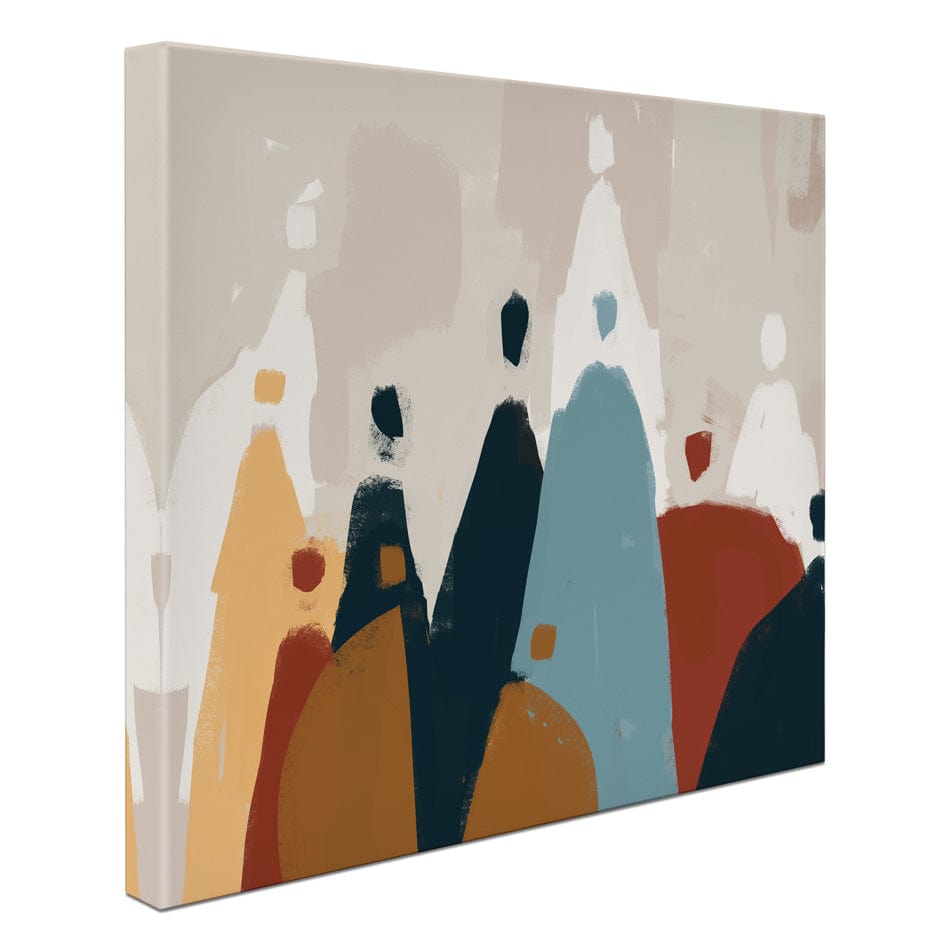 Abstract Group Of People Square Canvas Print wall art product Cassette Bleue / Shutterstock
