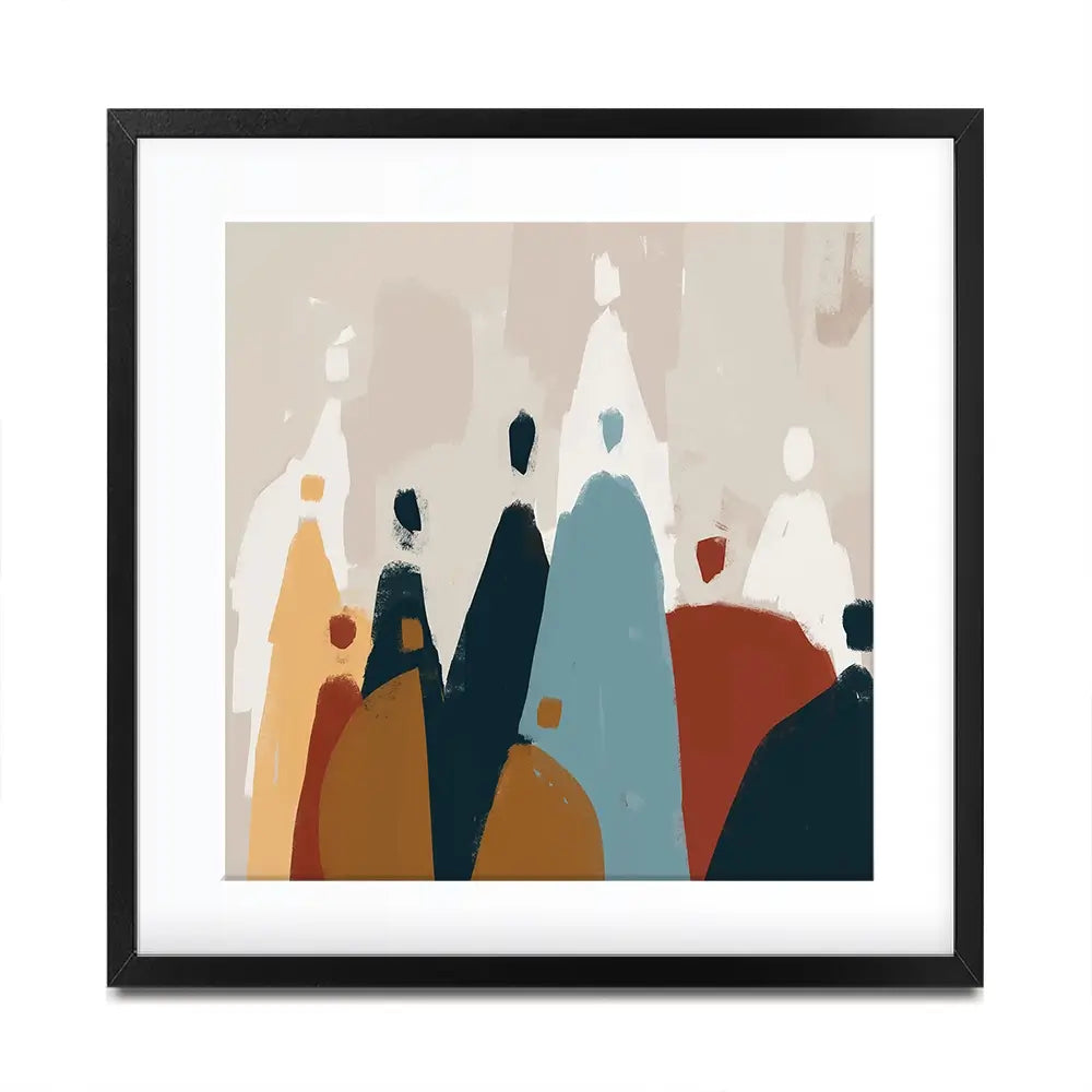 Abstract Group Of People Square Framed Art Print Abstract Group Of People Square Framed Art Print wall art product Cassette Bleue / Shutterstock