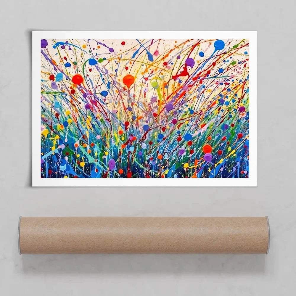 Abstract Meadow Flowers Art Print Abstract Meadow Flowers Art Print wall art product Lena Owens - Independent