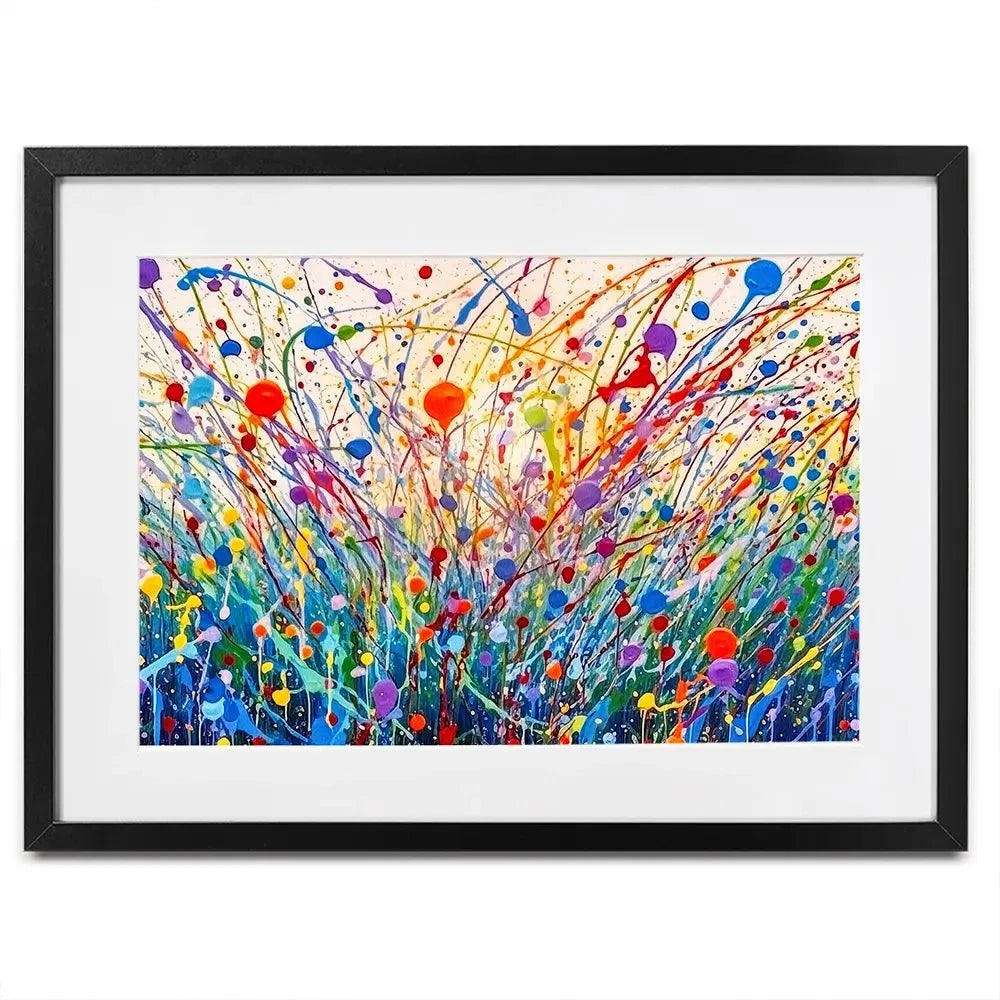 Abstract Meadow Flowers Framed Art Print Abstract Meadow Flowers Framed Art Print wall art product Lena Owens - Independent