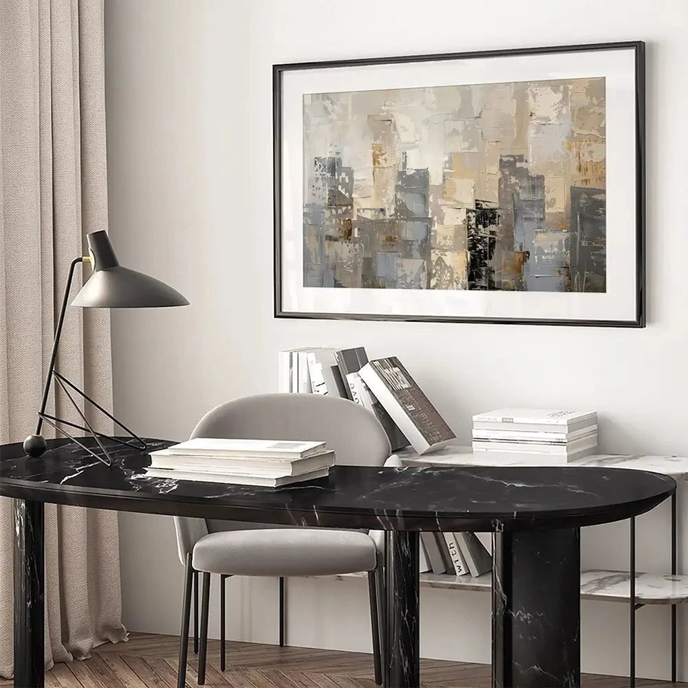 Abstract Moody City Framed Art Print Abstract Moody City Framed Art Print wall art product Creative Studio - Independent
