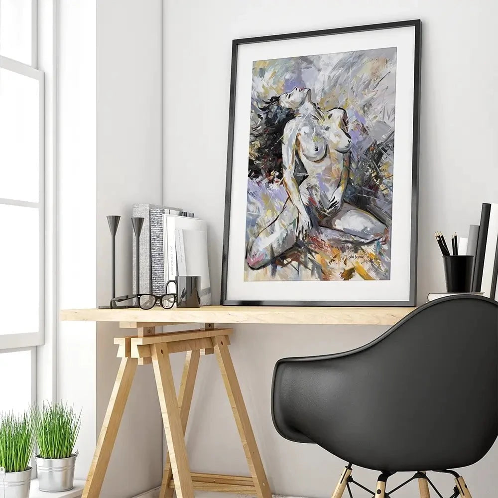 Abstract Nude Woman Framed Art Print Abstract Nude Woman Framed Art Print wall art product Leon Devenice