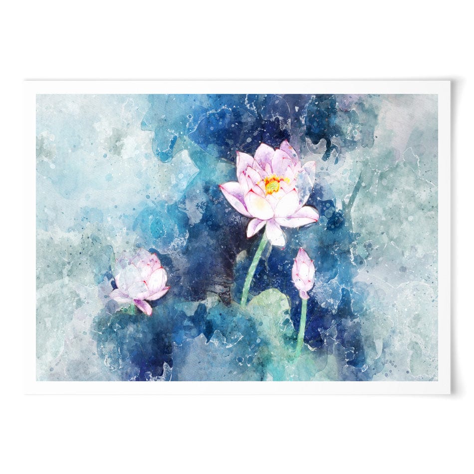 Abstract Pink Flowers Art Print wall art product / Shutterstock