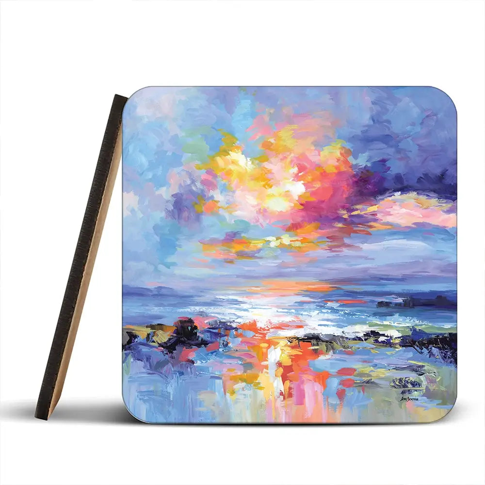 Abstract Seascape Impressions Coaster Set Abstract Seascape Impressions Coaster Set wall art product Art Print Shop