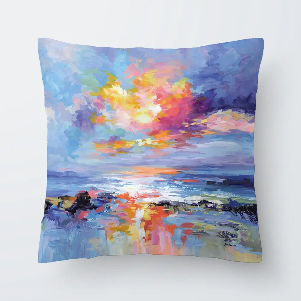 Abstract Seascape Impressions Cushion Abstract Seascape Impressions Cushion wall art product Art Print Shop