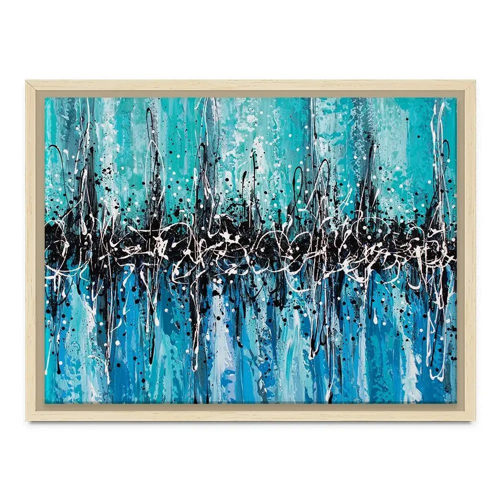 Abstract Teal Canvas Print Abstract Teal Canvas Print wall art product Olga Tkachyk
