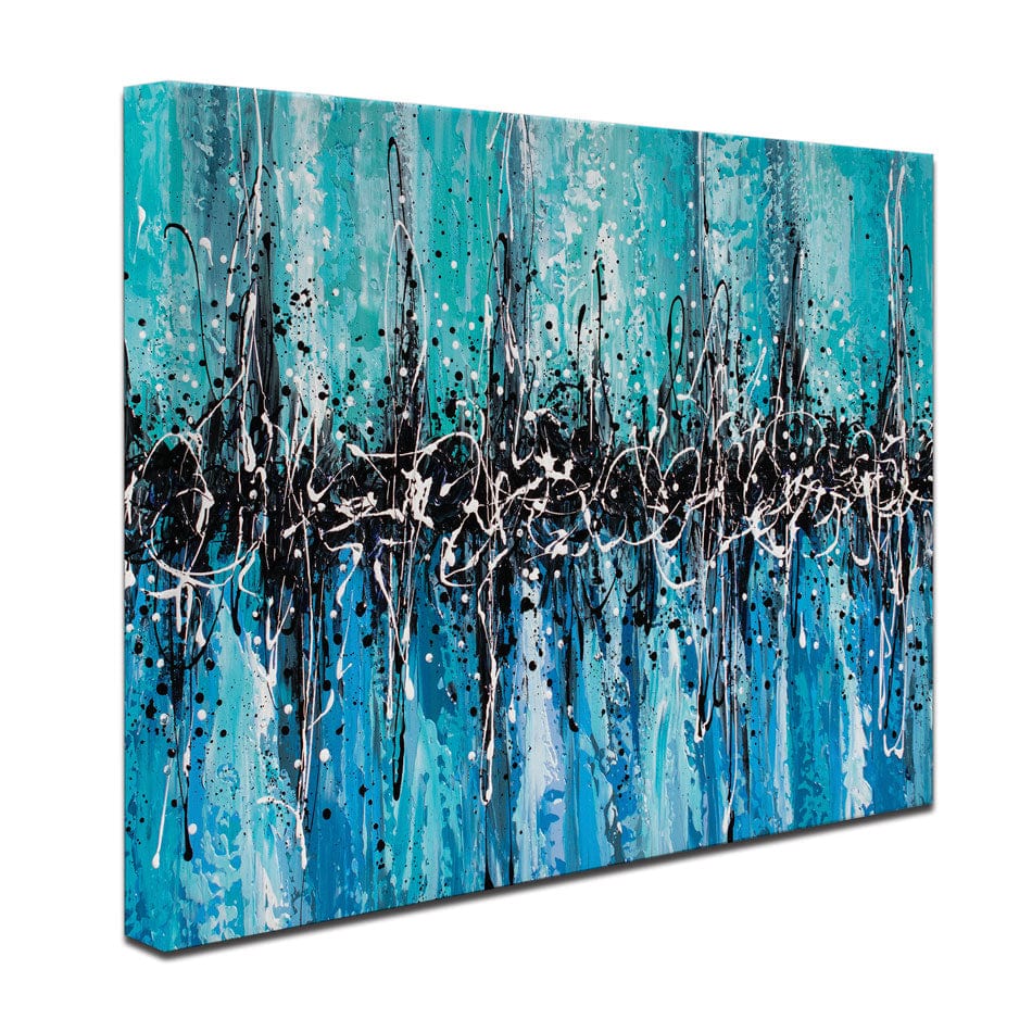 Abstract Teal Canvas Print wall art product Olga Tkachyk