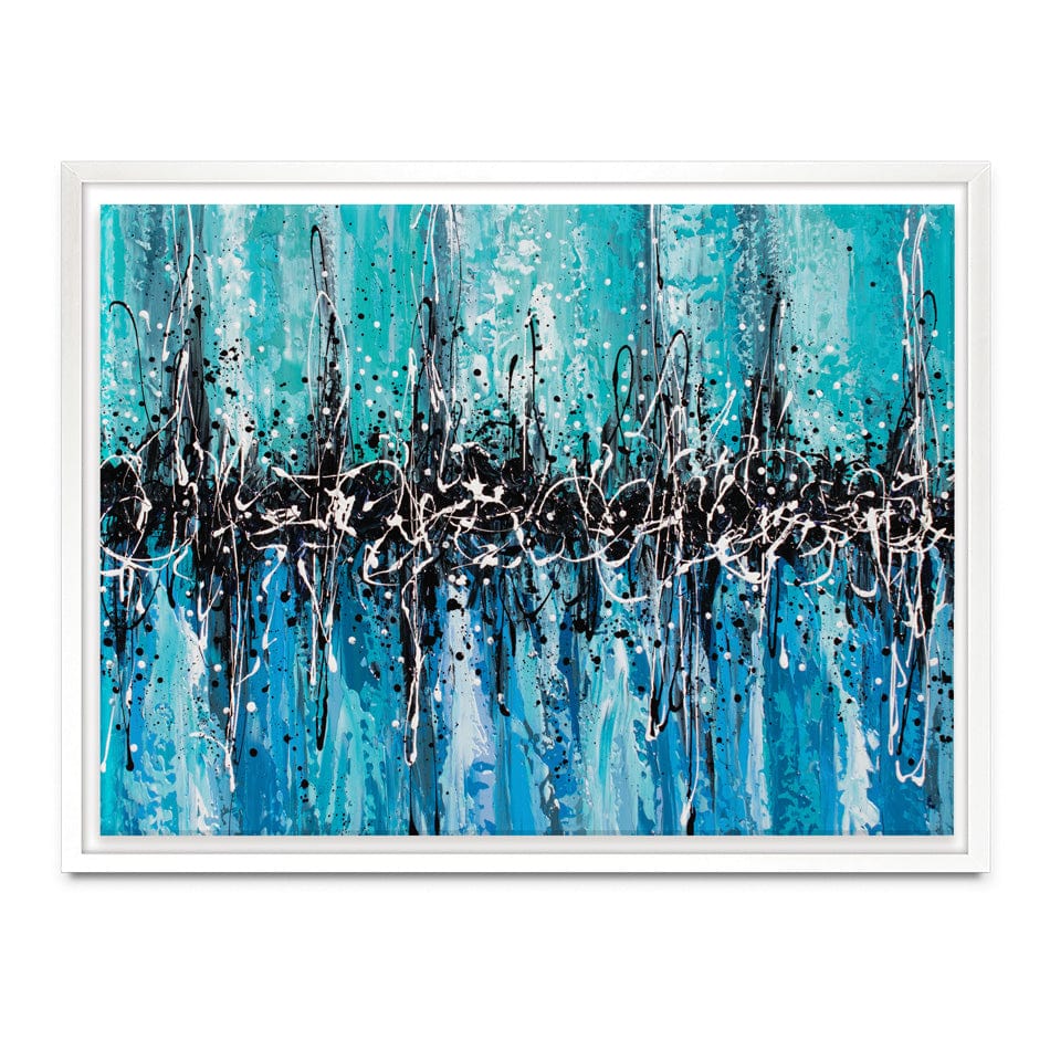 Abstract Teal Canvas Print wall art product Olga Tkachyk
