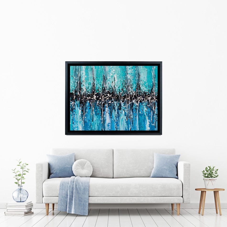 Abstract Teal Canvas Print wall art product Olga Tkachyk