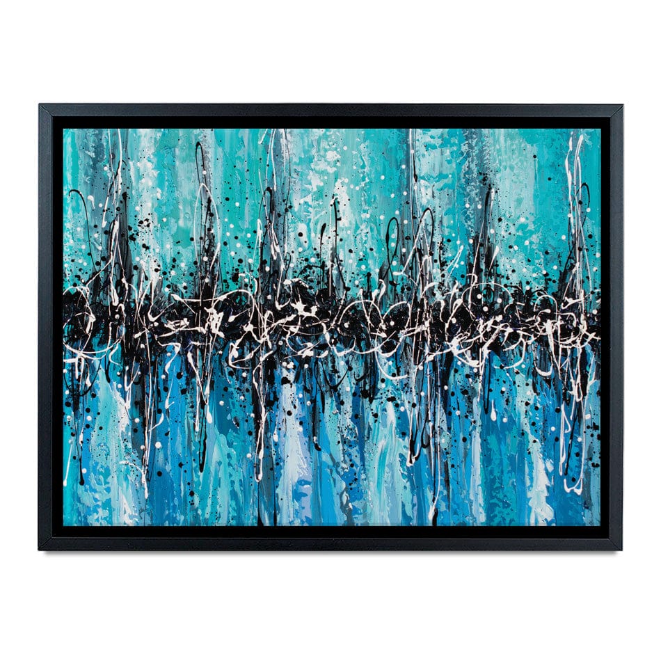 Abstract Teal Canvas Print wall art product Olga Tkachyk