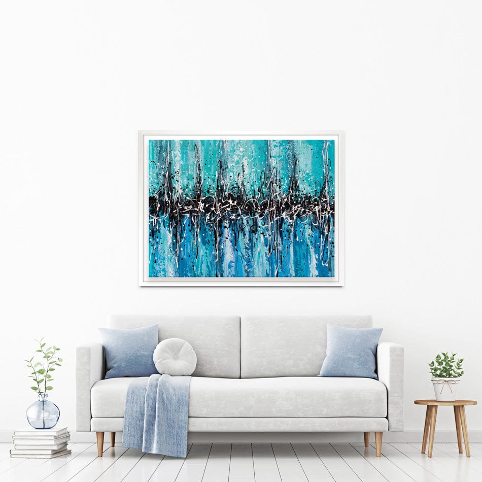 Abstract Teal Canvas Print wall art product Olga Tkachyk