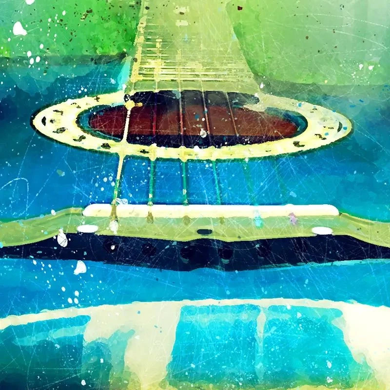 Acoustic Guitar Art Print Acoustic Guitar Art Print wall art product PLotulitStocker / Shutterstock