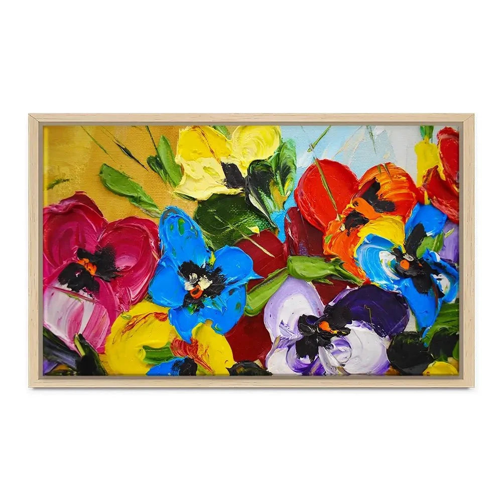 Acrylic Painted Flowers Canvas Print Acrylic Painted Flowers Canvas Print wall art product Victoria Denisova / Shutterstock