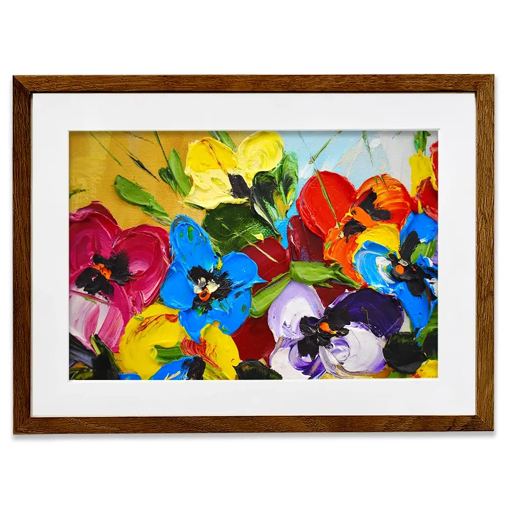 Acrylic Painted Flowers Framed Art Print Acrylic Painted Flowers Framed Art Print wall art product Victoria Denisova / Shutterstock