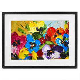 Acrylic Painted Flowers Framed Art Print Acrylic Painted Flowers Framed Art Print wall art product Victoria Denisova / Shutterstock
