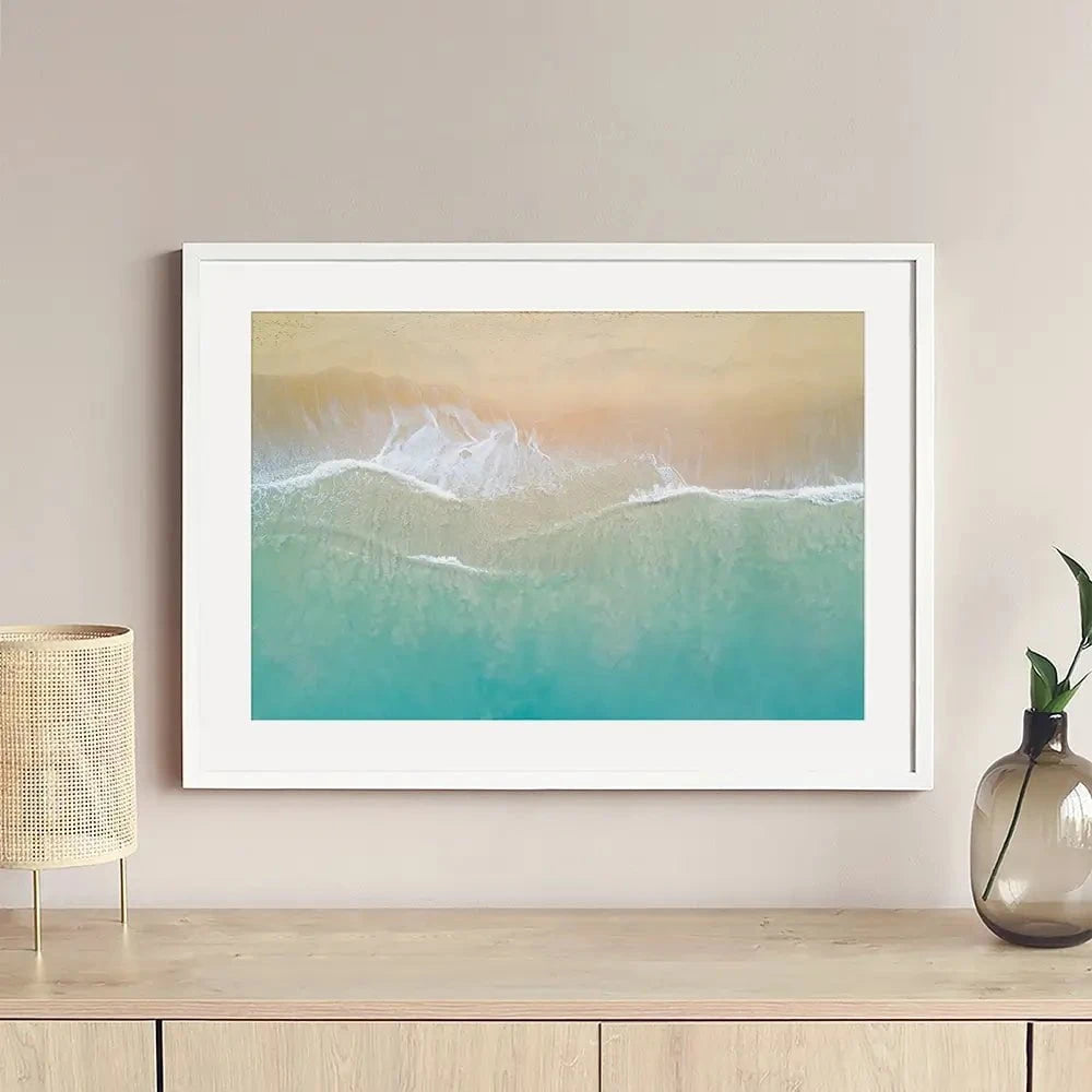 Aerial Wave Framed Art Print Aerial Wave Framed Art Print wall art product Zephyr_p / Shutterstock