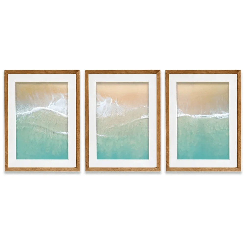 Aerial Wave Framed Art Print Trio Aerial Wave Framed Art Print Trio wall art product Zephyr_p / Shutterstock