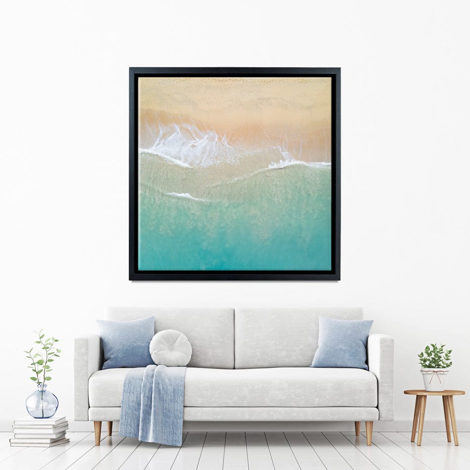 Aerial Wave Square Canvas Print wall art product Zephyr_p / Shutterstock