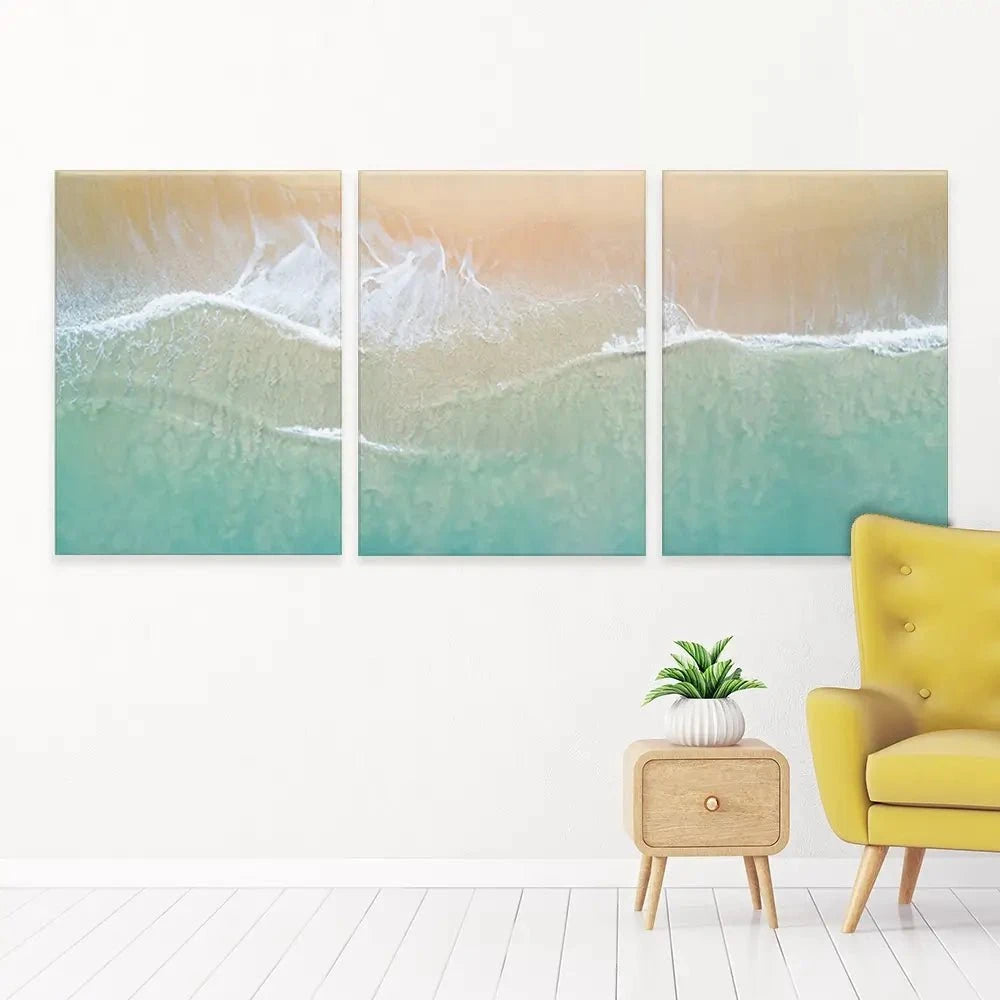Aerial Wave Trio Canvas Print Aerial Wave Trio Canvas Print wall art product Zephyr_p / Shutterstock