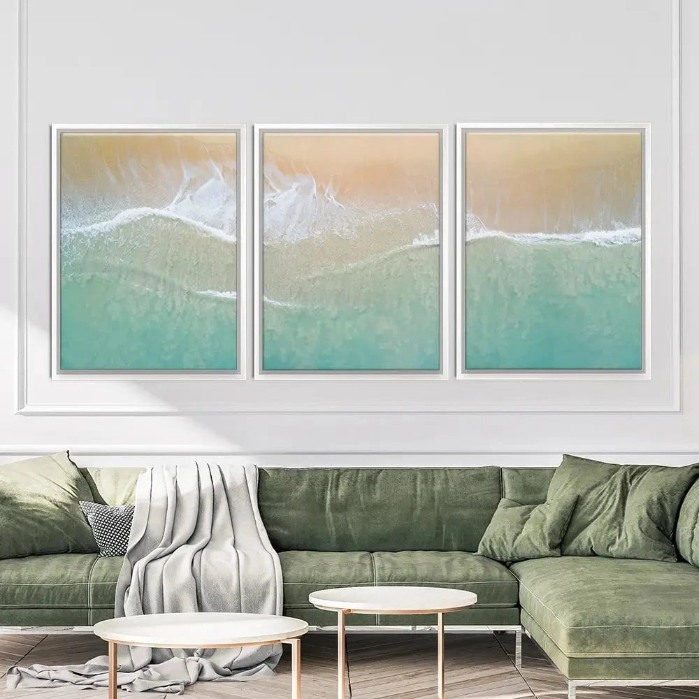 Aerial Wave Trio Canvas Print Aerial Wave Trio Canvas Print wall art product Zephyr_p / Shutterstock