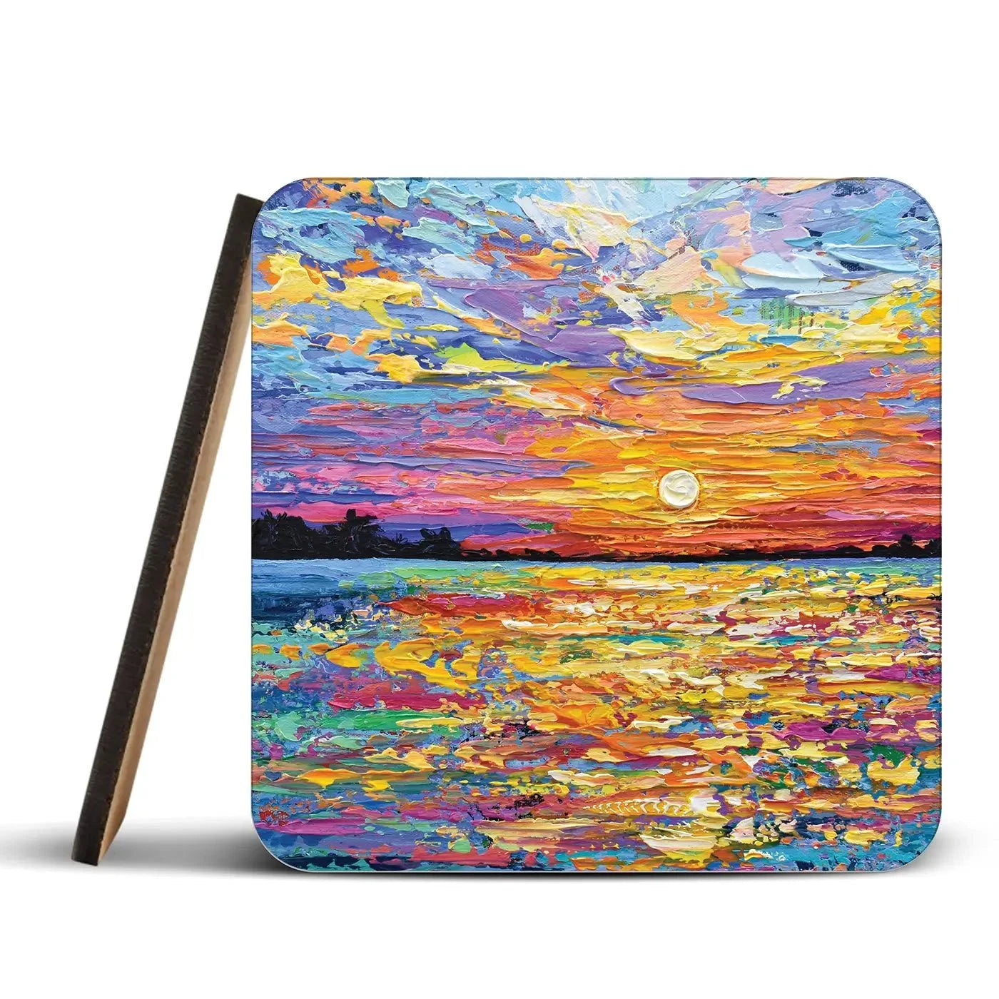 All Encompassing Sunset Coaster Set All Encompassing Sunset Coaster Set | All Encompassing Sunset Art Coasters wall art product Olga Tkachyk
