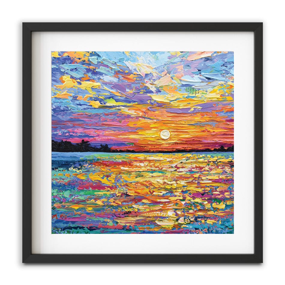 All Encompassing Sunset Square Framed Art Print wall art product Olga Tkachyk