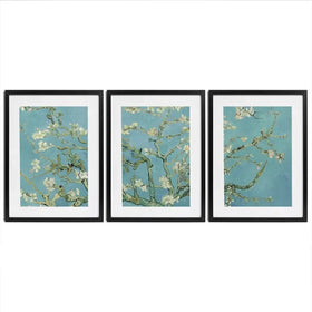 Almond Blossoms Framed Art Print Trio Almond Blossoms Framed Art Print Trio wall art product Vincent Van Gogh