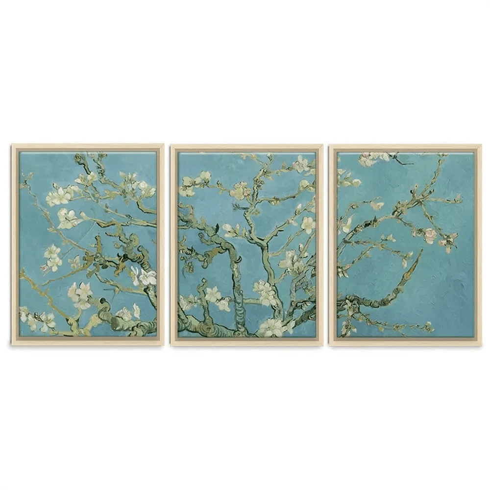 Almond Blossoms Trio Canvas Print Almond Blossoms Trio Canvas Print wall art product Vincent Van Gogh