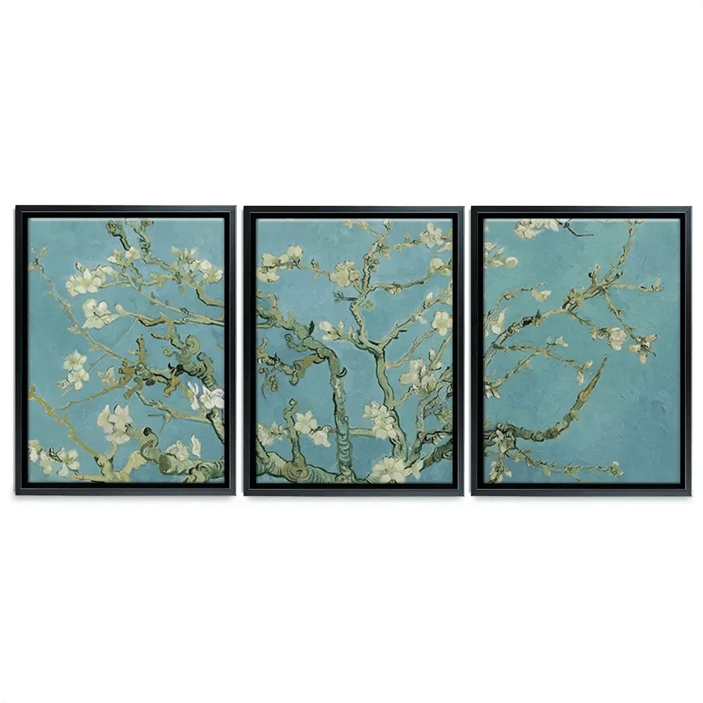 Almond Blossoms Trio Canvas Print Almond Blossoms Trio Canvas Print wall art product Vincent Van Gogh