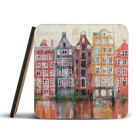 Amsterdam Damrak Coaster Set Rainbow Soul Tree Coaster Set | Rainbow Soul Tree Art Coasters wall art product Studio Paint-Ing