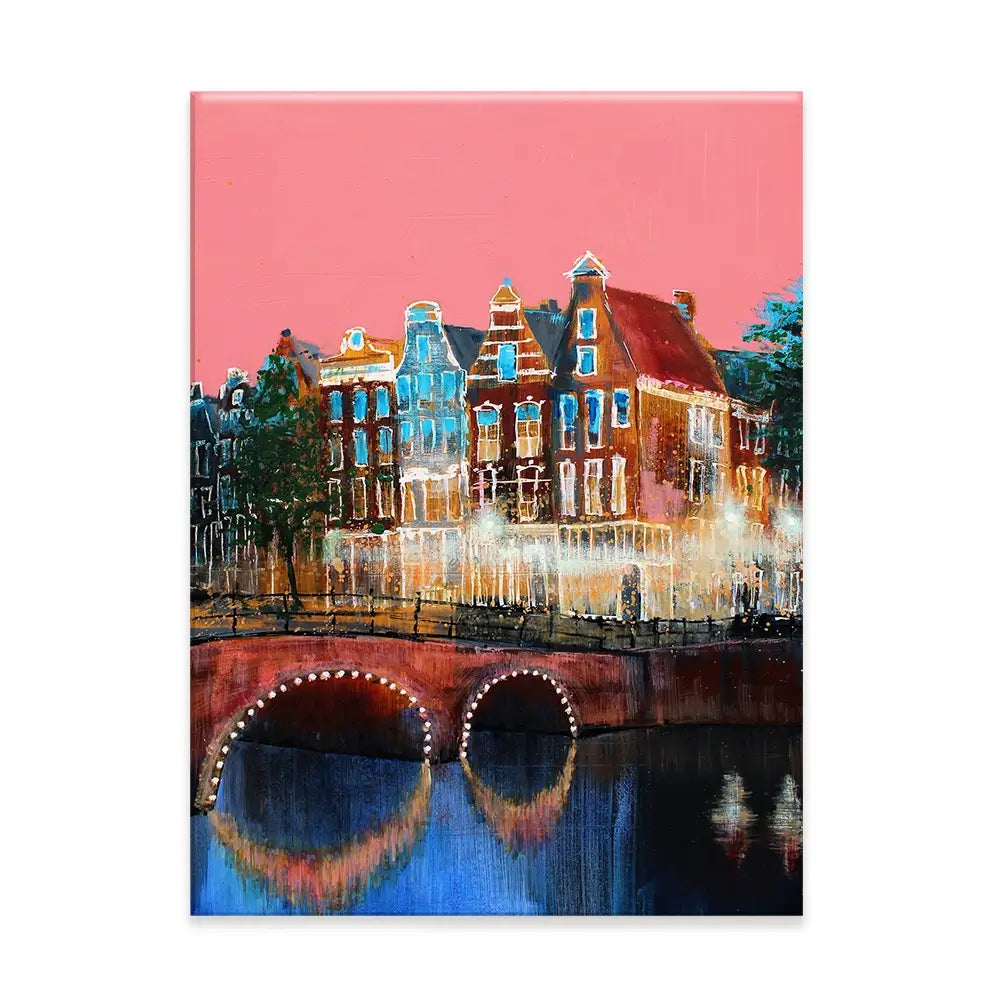 Amsterdam Pink Sky Canvas Print Amsterdam Pink Sky Canvas Print wall art product Studio Paint-Ing