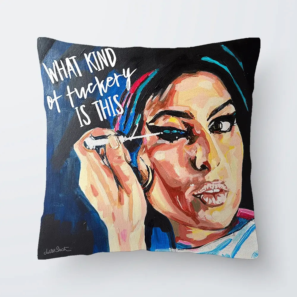 Amy Winehouse Mirror Image Cushion Amy Winehouse Mirror Image Cushion wall art product Juliet Stockton
