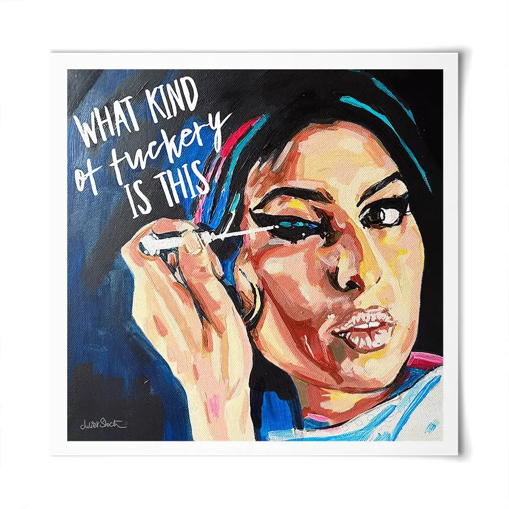 Amy Winehouse Mirror Image Square Art Print Amy Winehouse Mirror Image Square Art Print wall art product Juliet Stockton
