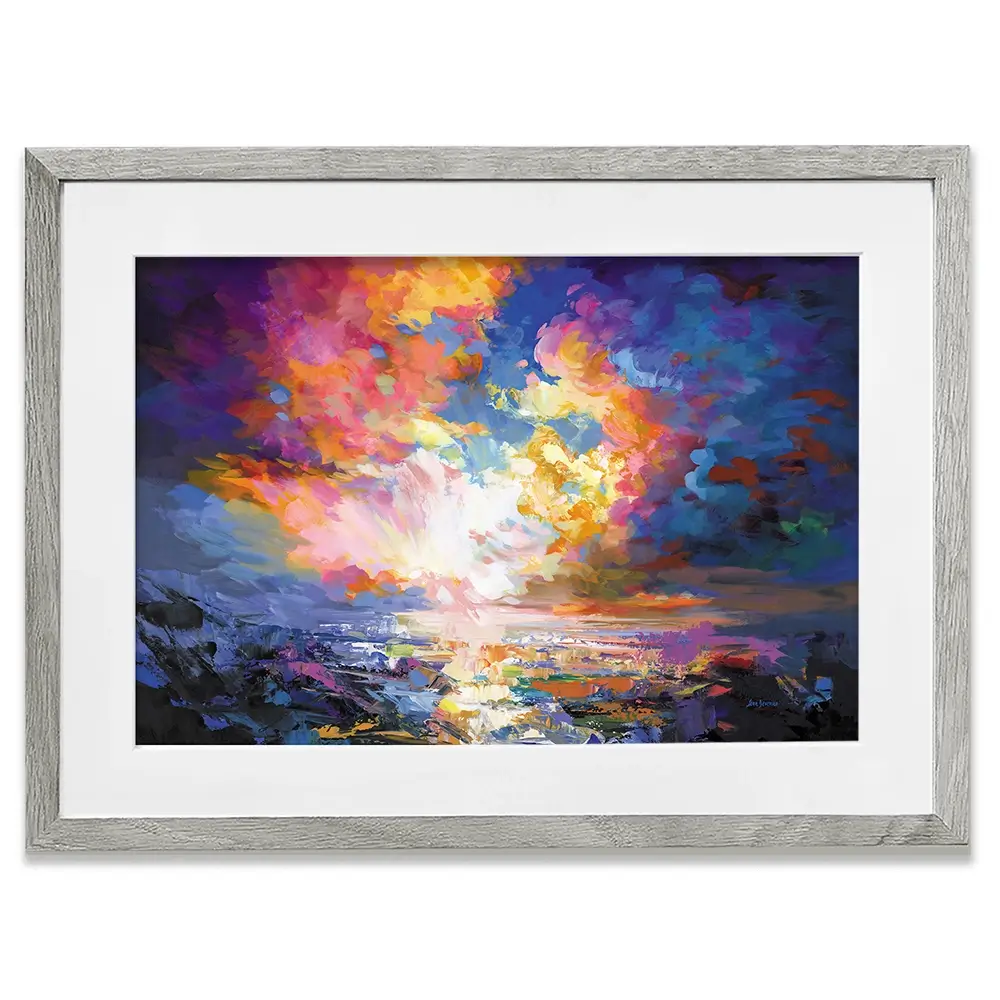 An Ocean Sunset Framed Art Print An Ocean Sunset Framed Art Print wall art product Leon Devenice