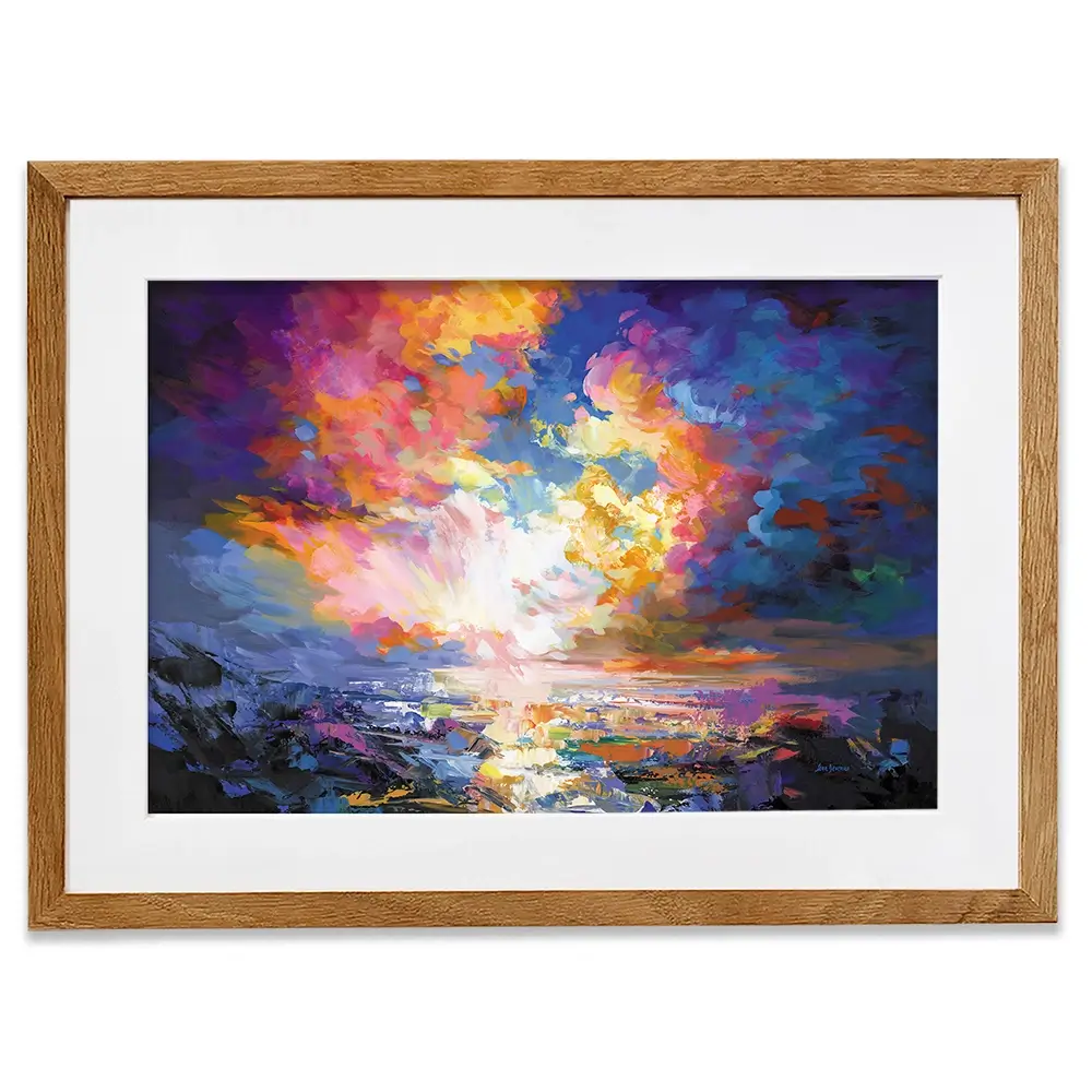 An Ocean Sunset Framed Art Print An Ocean Sunset Framed Art Print wall art product Leon Devenice