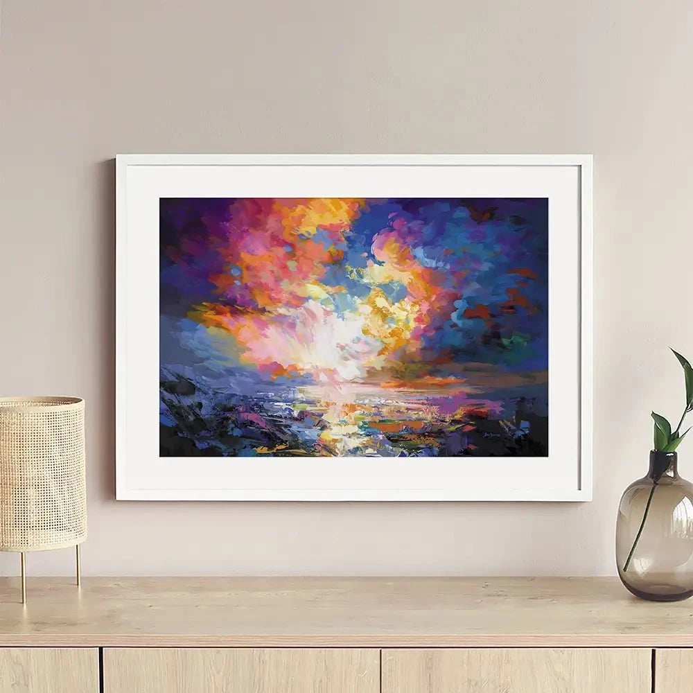 An Ocean Sunset Framed Art Print An Ocean Sunset Framed Art Print wall art product Leon Devenice