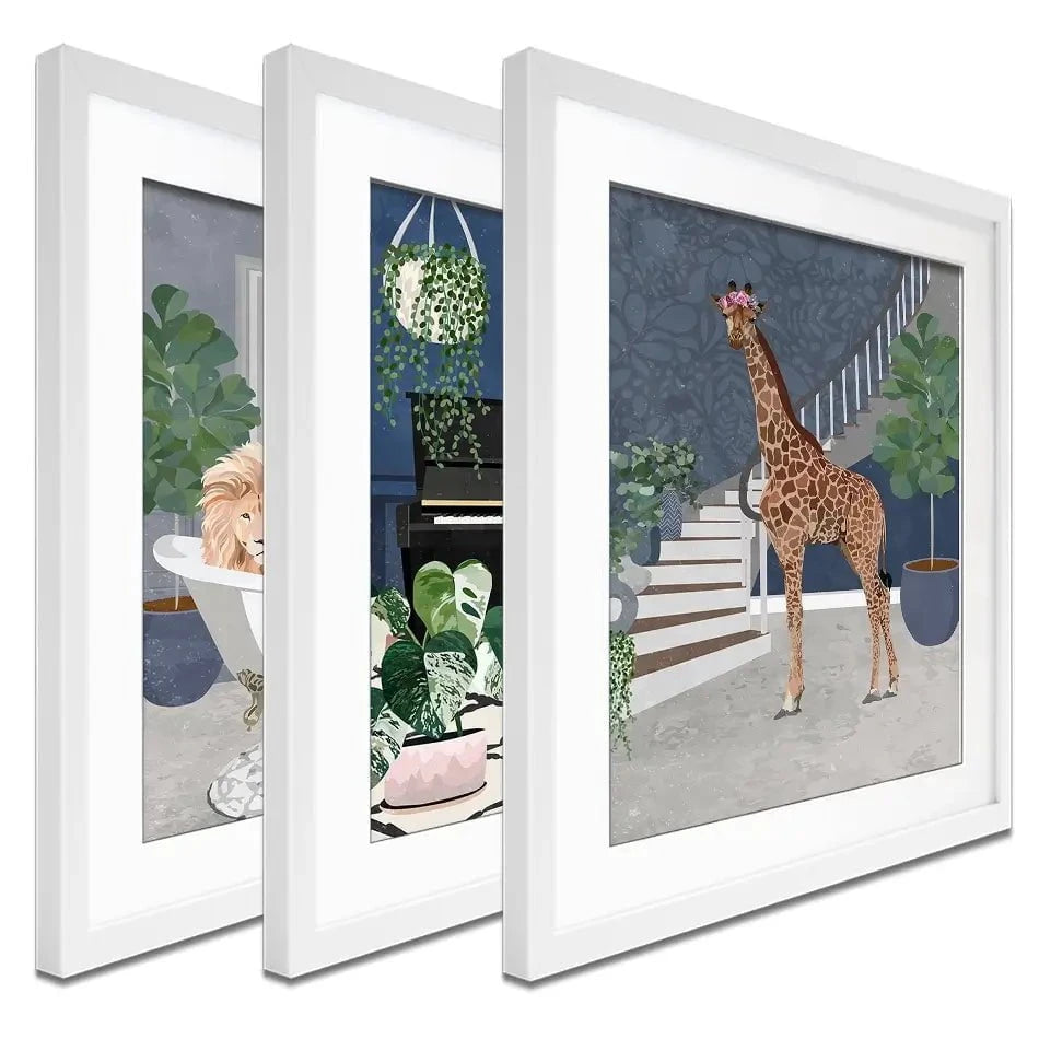 Animals In The House Framed Art Print Trio Animals In The House Framed Art Print Trio wall art product Sarah Manovski