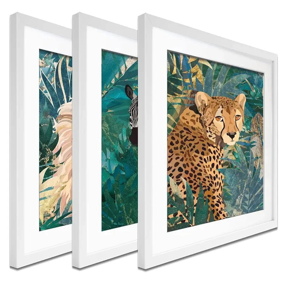 Animals In The Jungle 2 Framed Art Print Trio Animals In The Jungle 2 Framed Art Print Trio wall art product Sarah Manovski