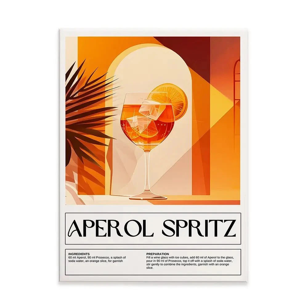 Aperol Spritz Recipe Canvas Print Aperol Spritz Recipe Canvas Print wall art product Art Print Shop