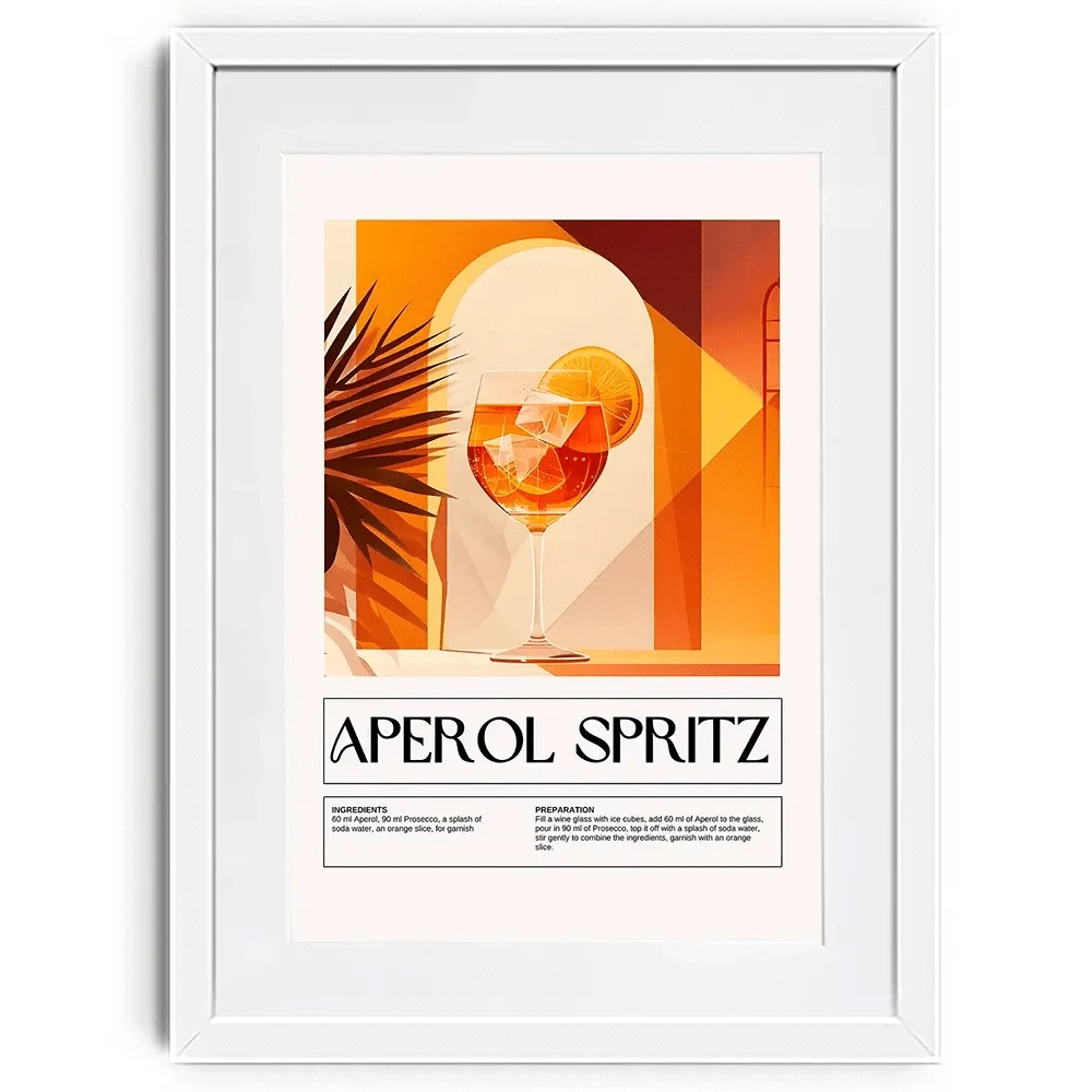 Aperol Spritz Recipe Framed Art Print Aperol Spritz Recipe Framed Art Print wall art product Art Print Shop