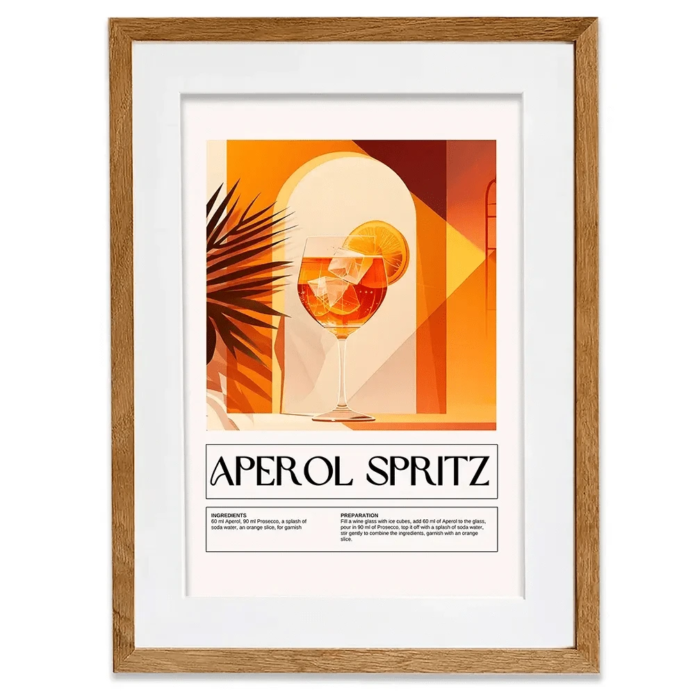 Aperol Spritz Recipe Framed Art Print Aperol Spritz Recipe Framed Art Print wall art product Art Print Shop