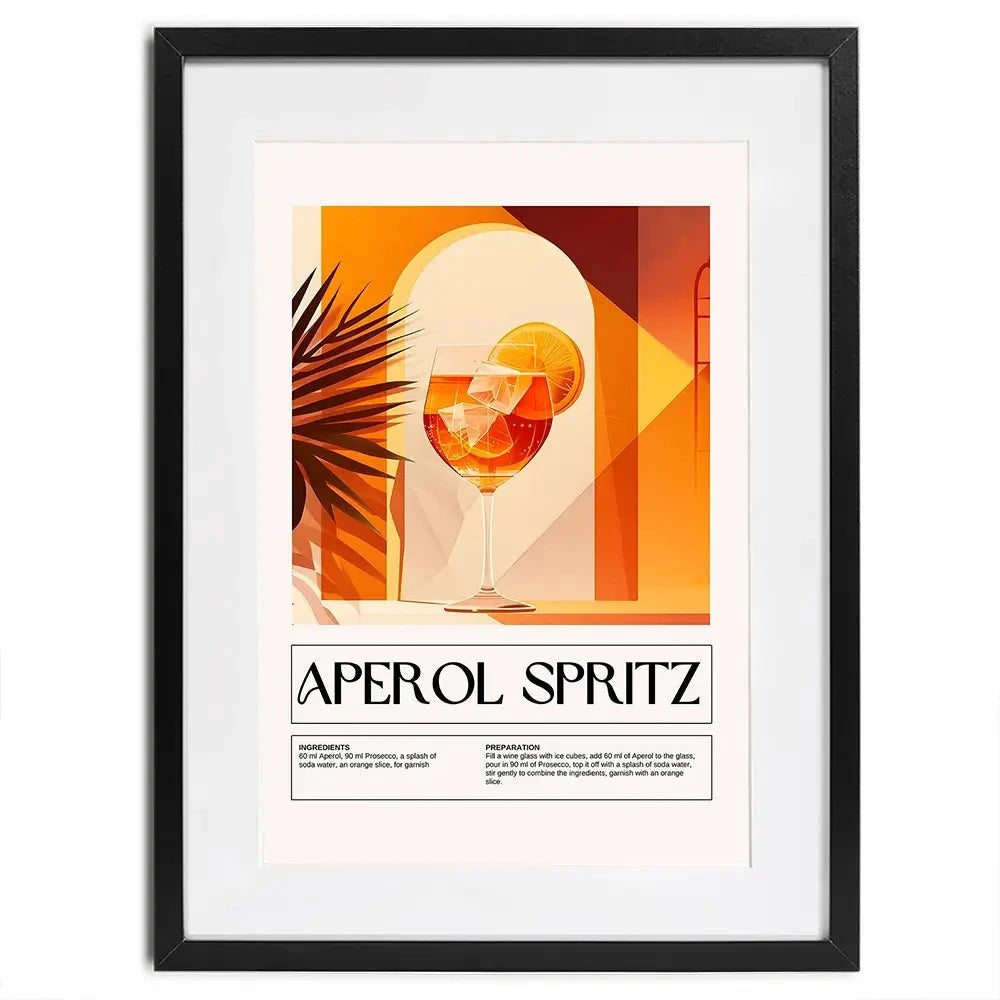 Aperol Spritz Recipe Framed Art Print Aperol Spritz Recipe Framed Art Print wall art product Art Print Shop
